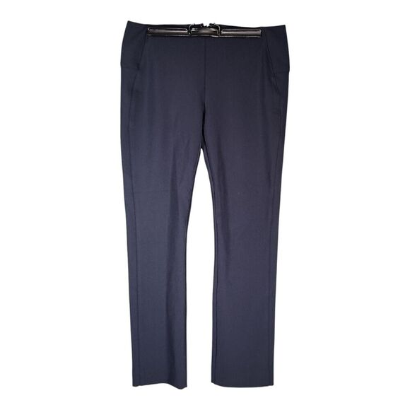 Veronica Beard Pants 4 Womens Blue Honolulu Cropped Slim Nylon Crop Solid Preppy - Picture 1 of 4